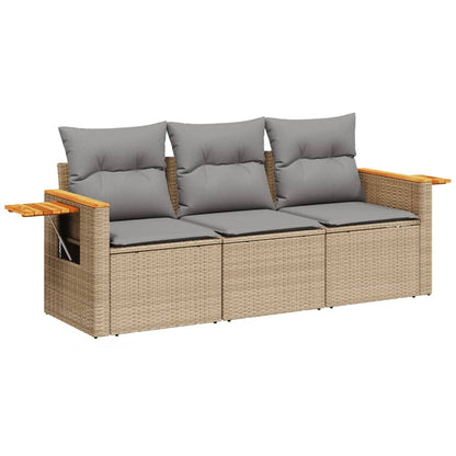 Patio Sofa Set 3-Sitzer Beige and Grey