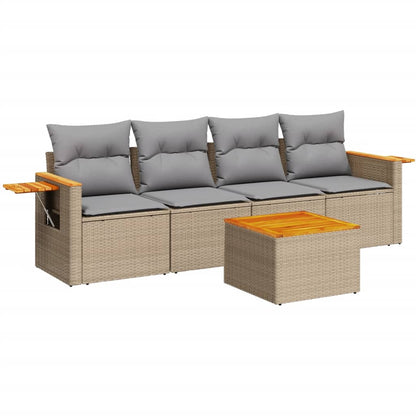 Patio Sofa Set 4-Sitzer Beige and Grey