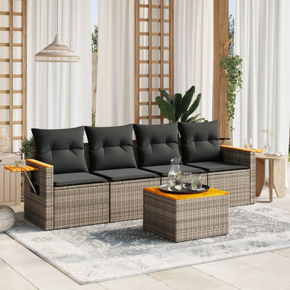 Patio Sofa Set 4-Sitzer Grey