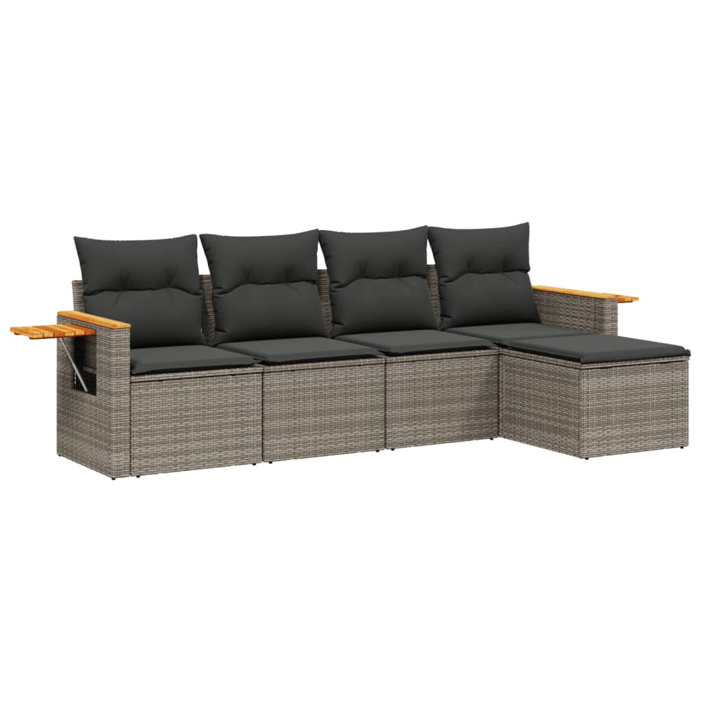 Patio Sofa Set 5-Sitzer Grey