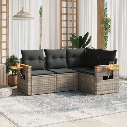 Patio Sofa Set 4-Sitzer Grey