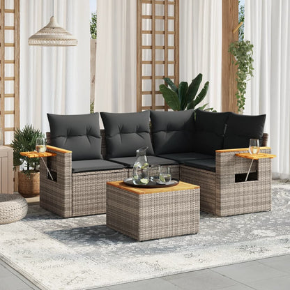 Patio Sofa Set 5-Sitzer Grey
