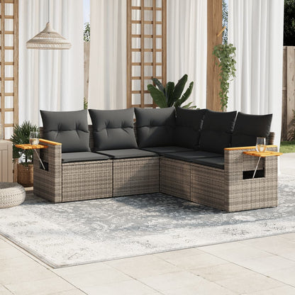Patio Sofa Set 5-Sitzer Grey