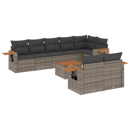 Patio Sofa Set 9-Sitzer Grey