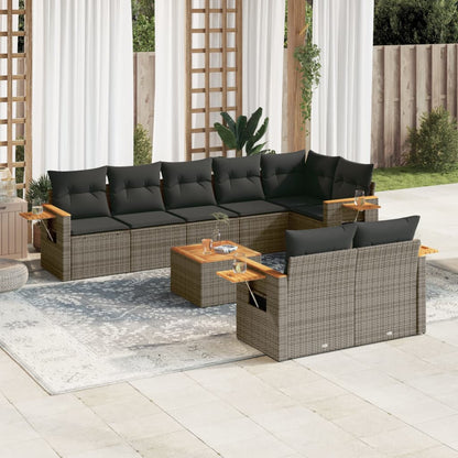 Patio Sofa Set 9-Sitzer Grey