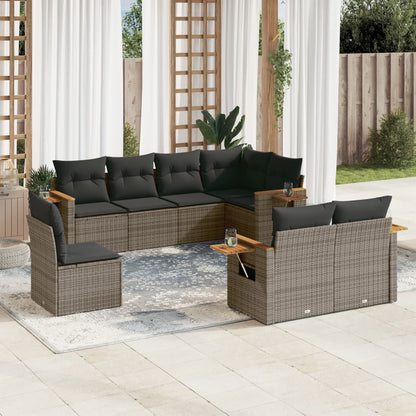 Patio Sofa Set 8-Sitzer Grey