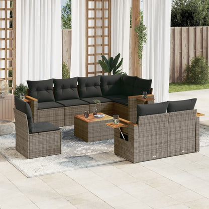 Patio Sofa Set 9-Sitzer Grey