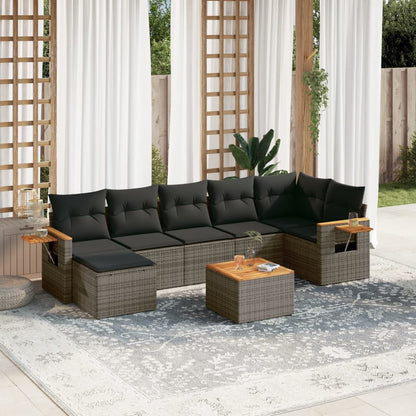 Patio Sofa Set 8-Sitzer Grey