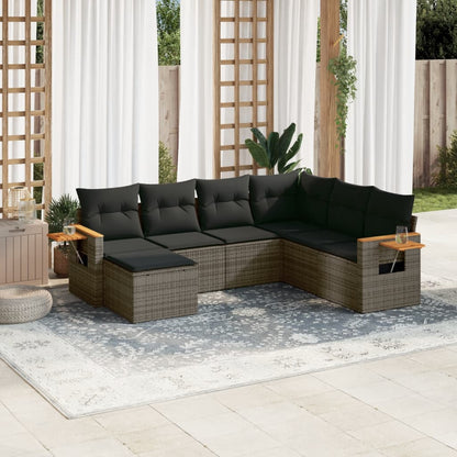 Patio Sofa Set 7-Sitzer Grey