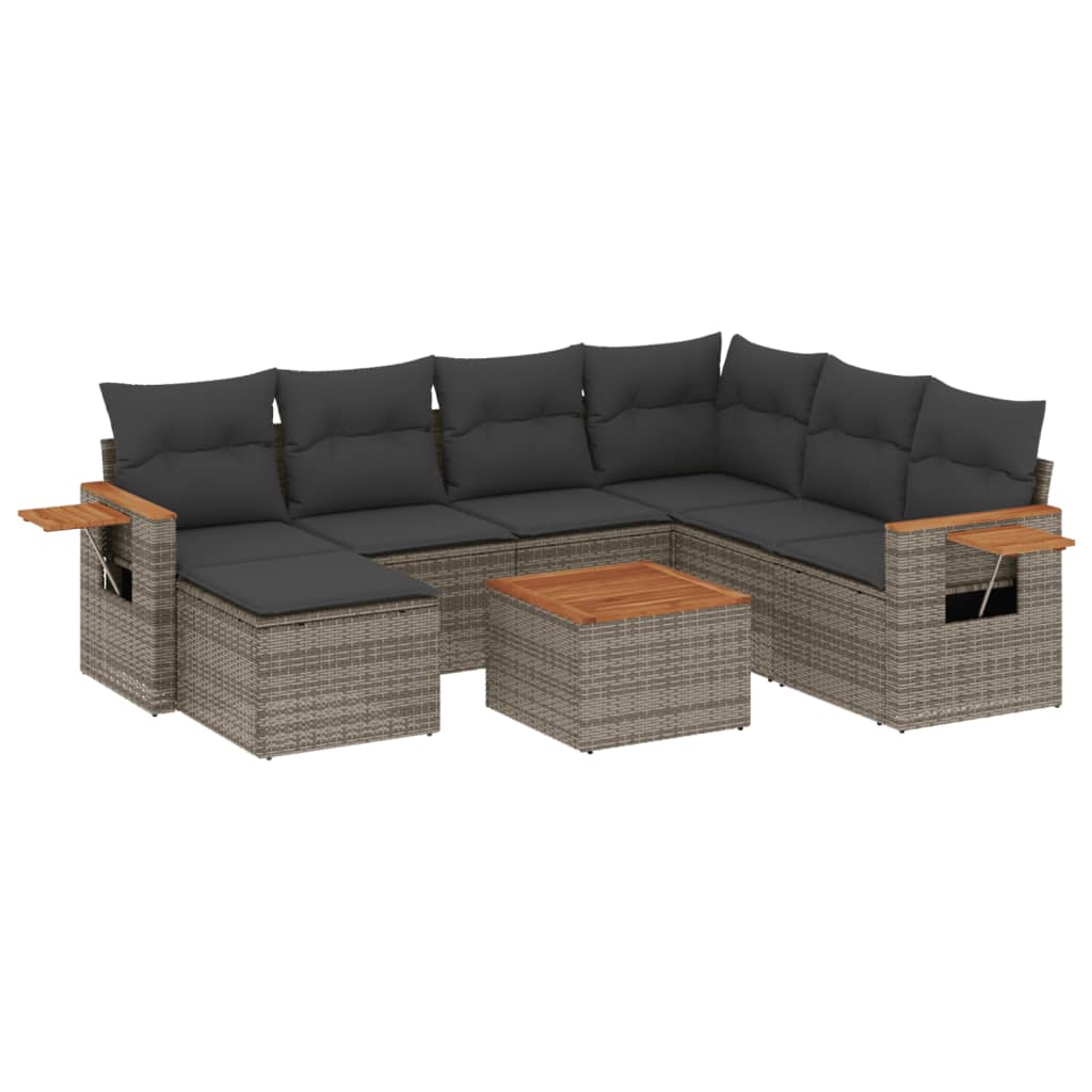 Patio Sofa Set 7-Sitzer Grey