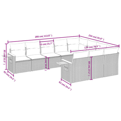 Patio Sofa Set 10-Sitzer Grey