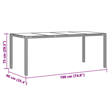 9-tlg. Garten-Essgruppe mit Kissen Grau Poly Rattan