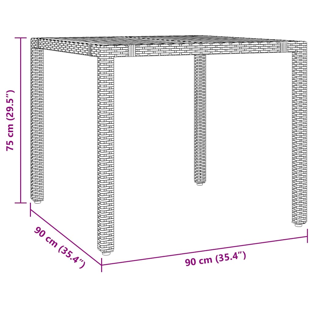 5-tlg. Garten-Bistro-Set mit Kissen Grau Poly Rattan