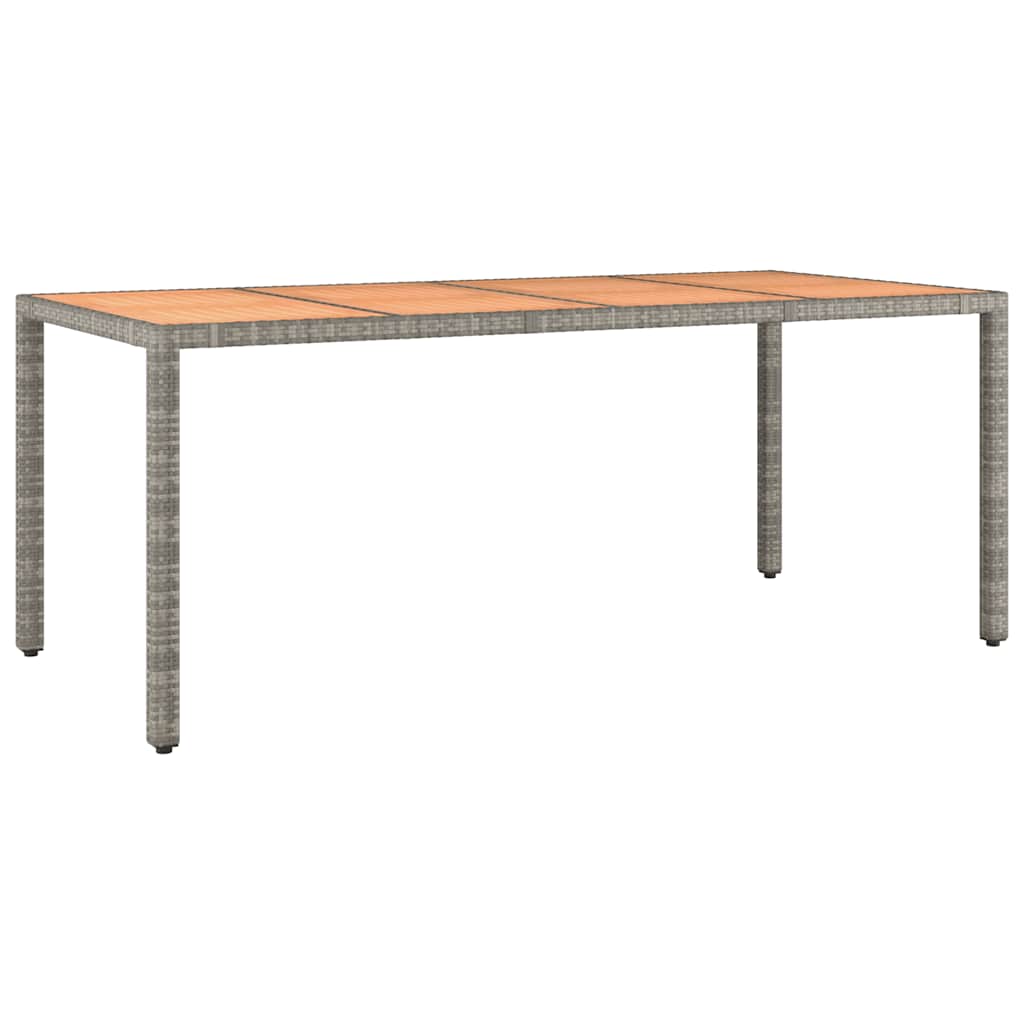 7-tlg. Garten-Bistro-Set mit Kissen Grau Poly Rattan