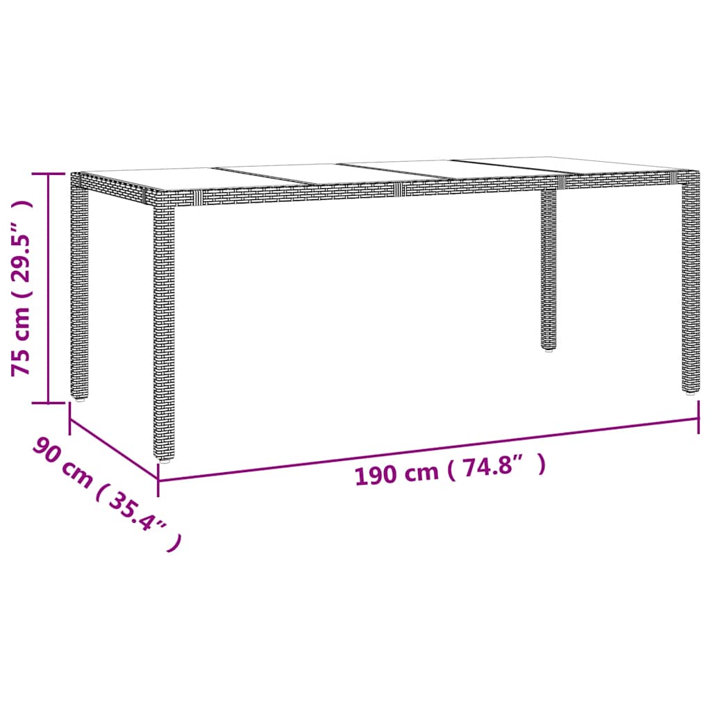9-tlg. Garten-Bistro-Set mit Kissen Braun Poly Rattan