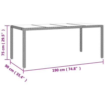 9-tlg. Garten-Bistro-Set mit Kissen Braun Poly Rattan