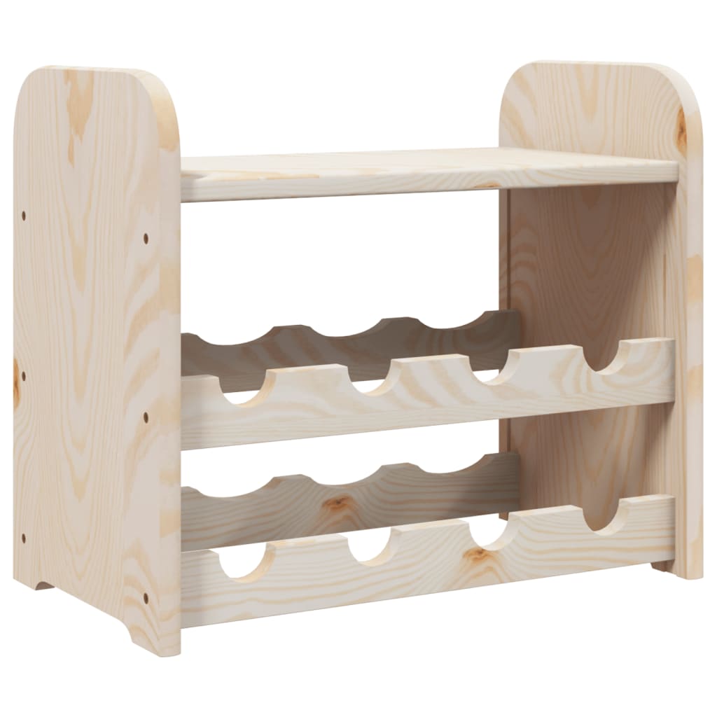 Casier à vin avec plateau supérieur 43x25x37 cm en bois de pin massif