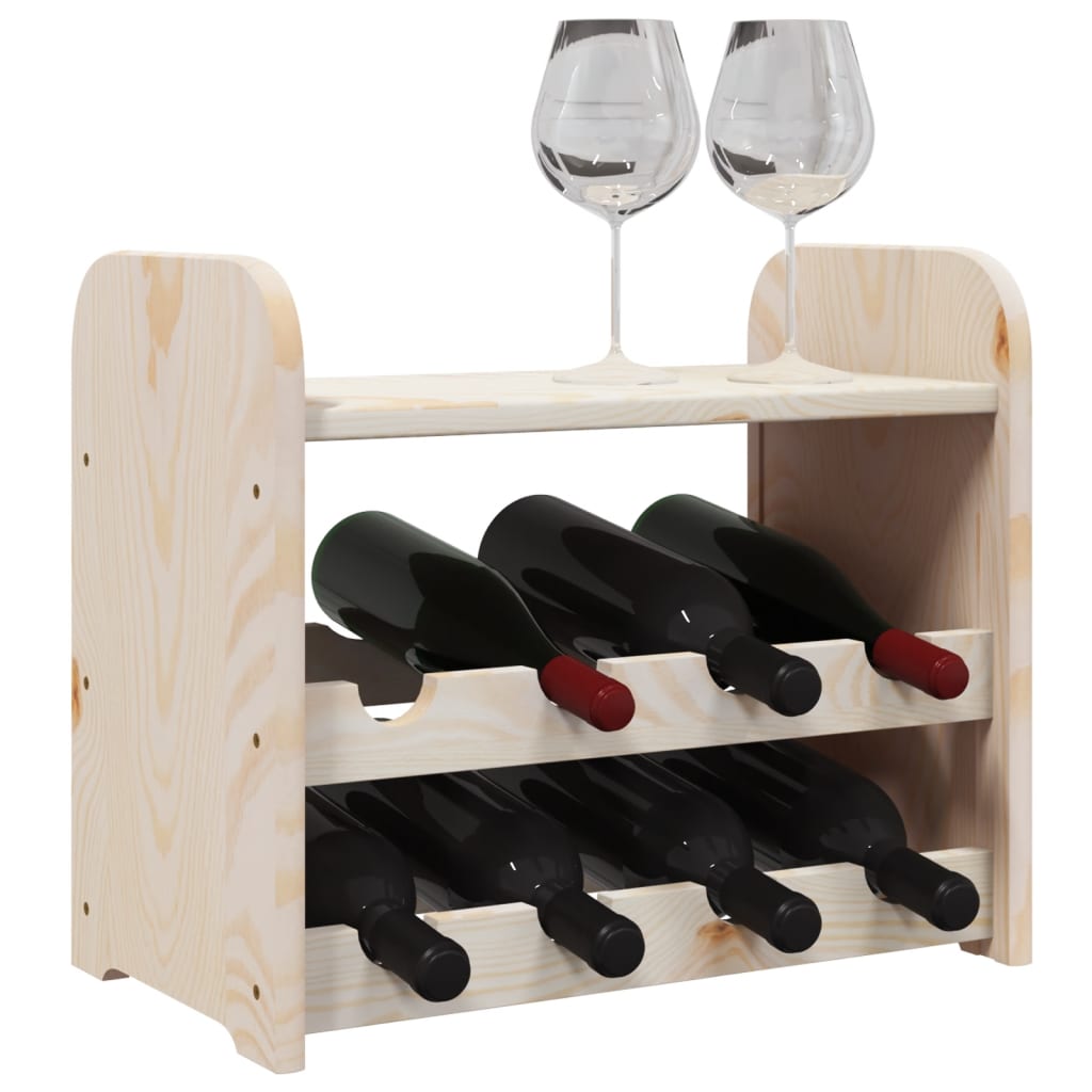 Casier à vin avec plateau supérieur 43x25x37 cm en bois de pin massif