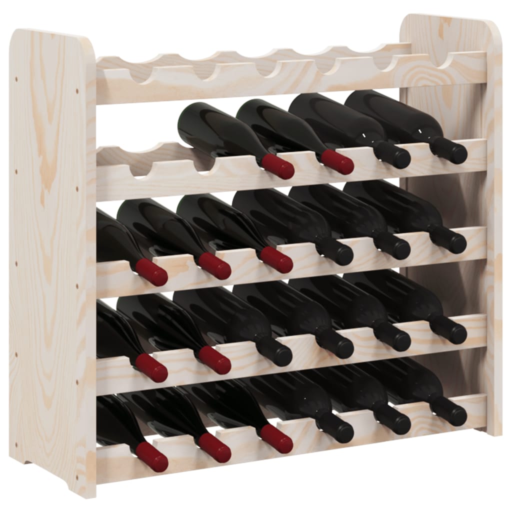 Weinregal 67,5x25x60 cm Massivholz Kiefer