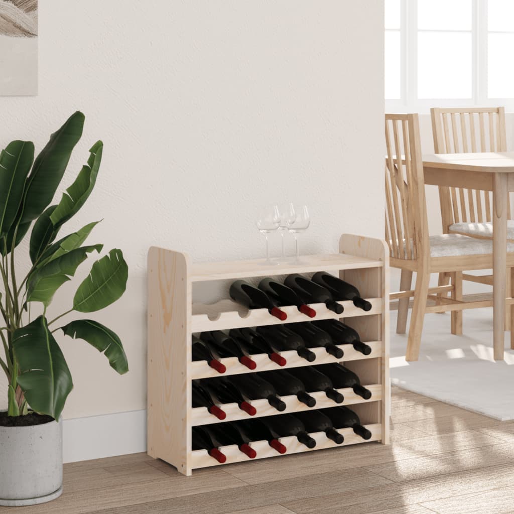 Casier à vin avec plateau supérieur 67,5x25x60 cm en bois de pin massif