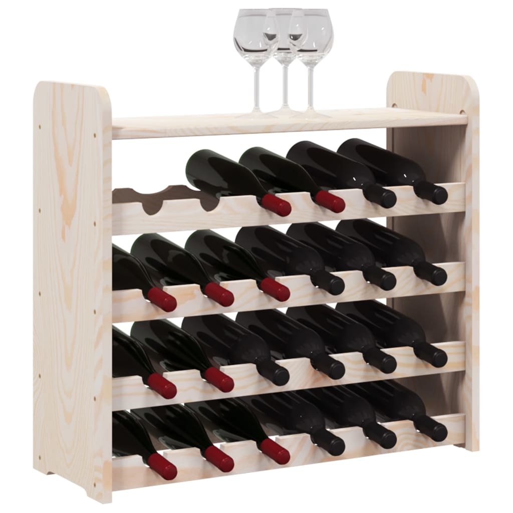 Casier à vin avec plateau supérieur 67,5x25x60 cm en bois de pin massif