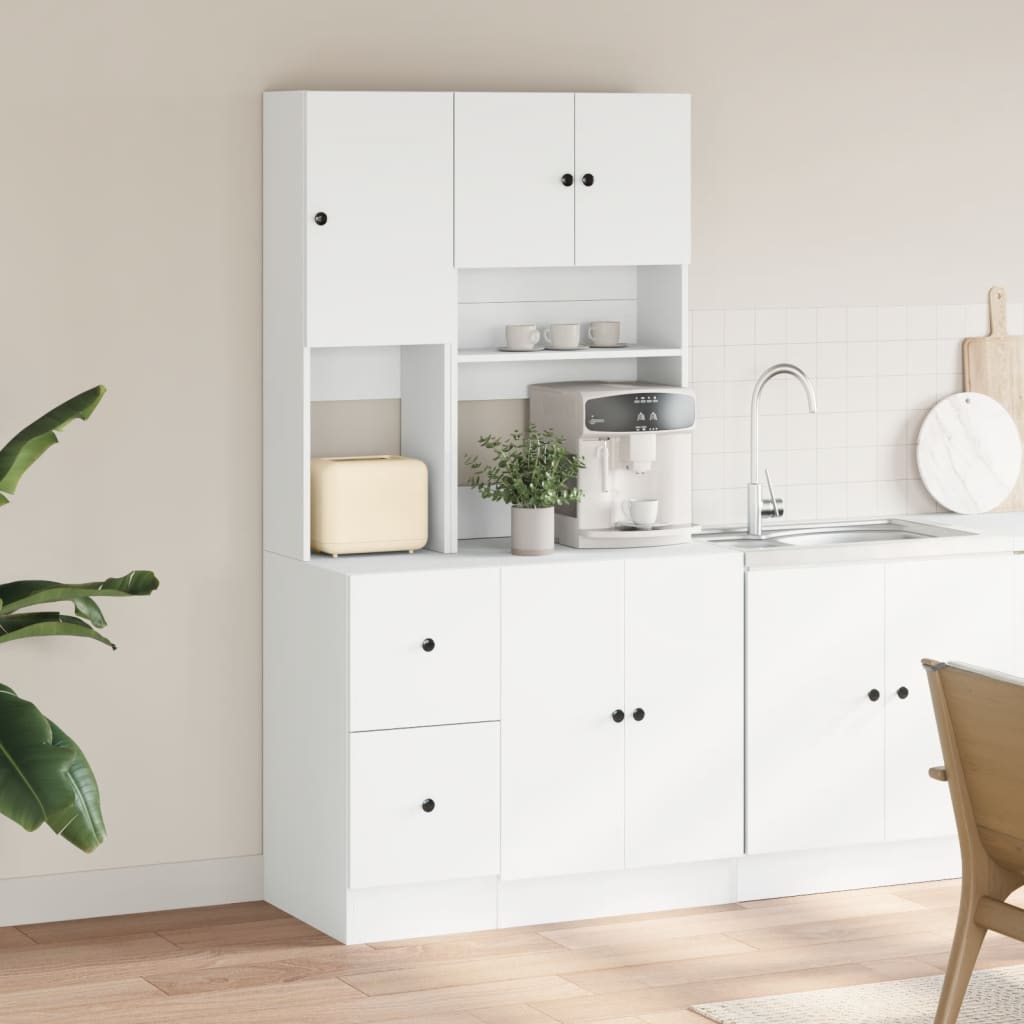 Küchenschrank Weiß 95x50x180 cm Holzwerkstoff