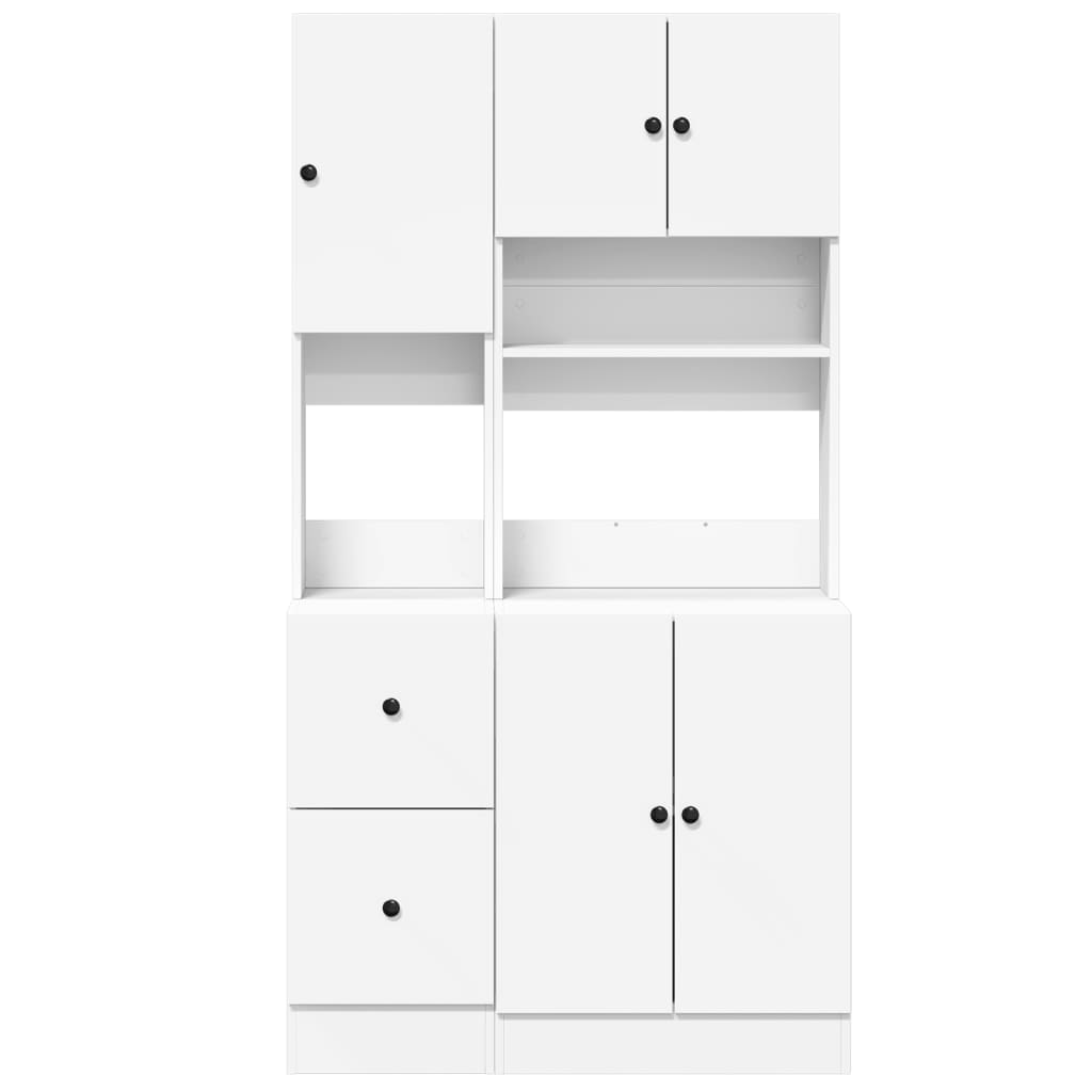 Küchenschrank Weiß 95x50x180 cm Holzwerkstoff