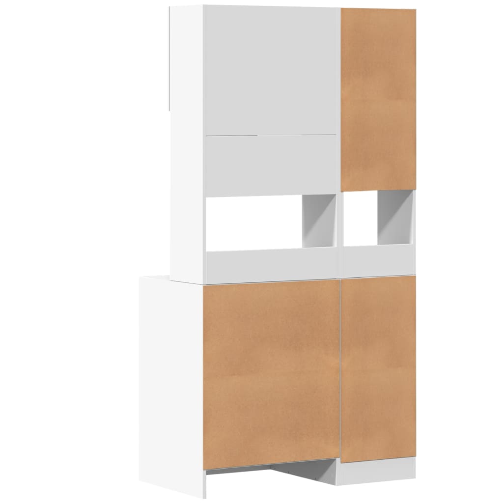 Küchenschrank Weiß 95x50x180 cm Holzwerkstoff