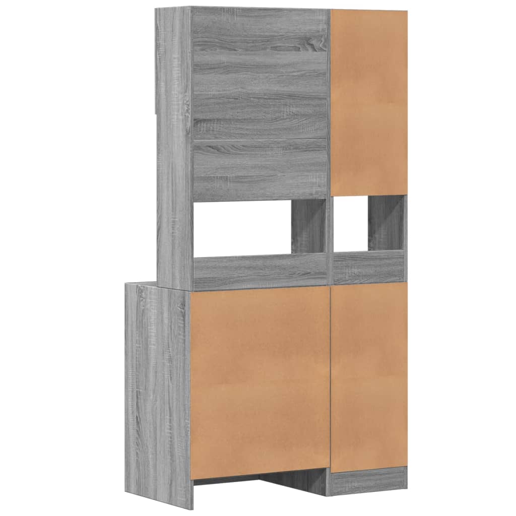Küchenschrank Grau Sonoma 95x50x180 cm Holzwerkstoff