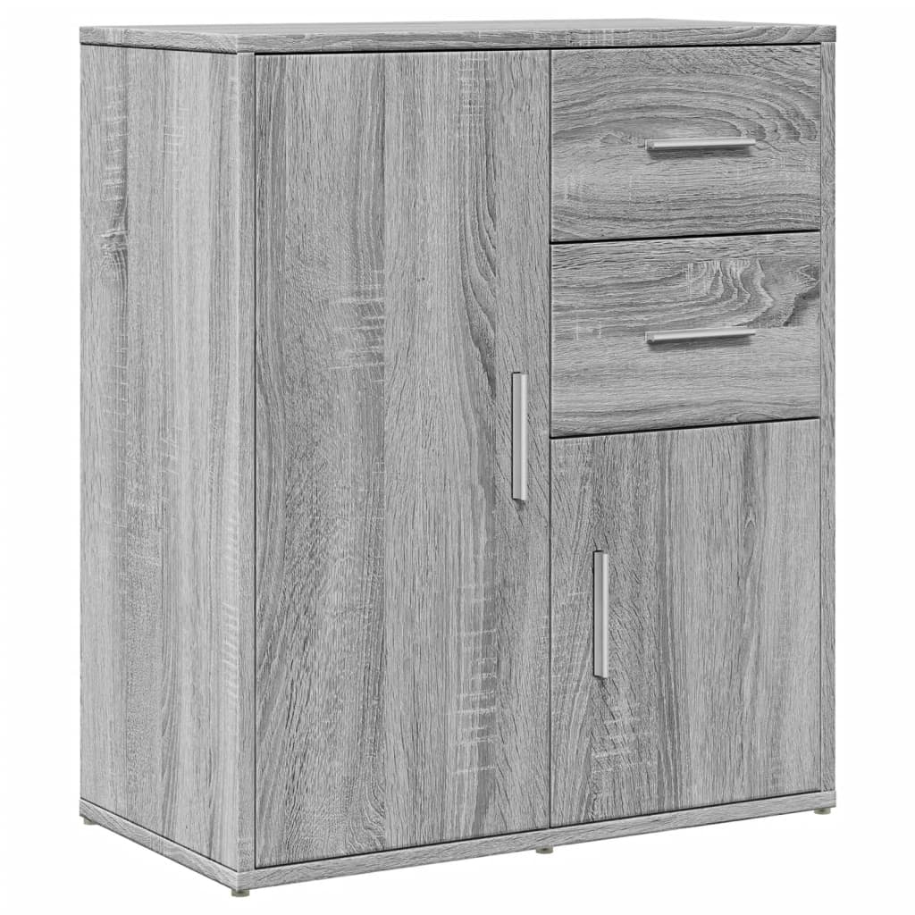 Sideboards 2 Stk. Grau Sonoma-Eiche 60x31x70 cm Holzwerkstoff