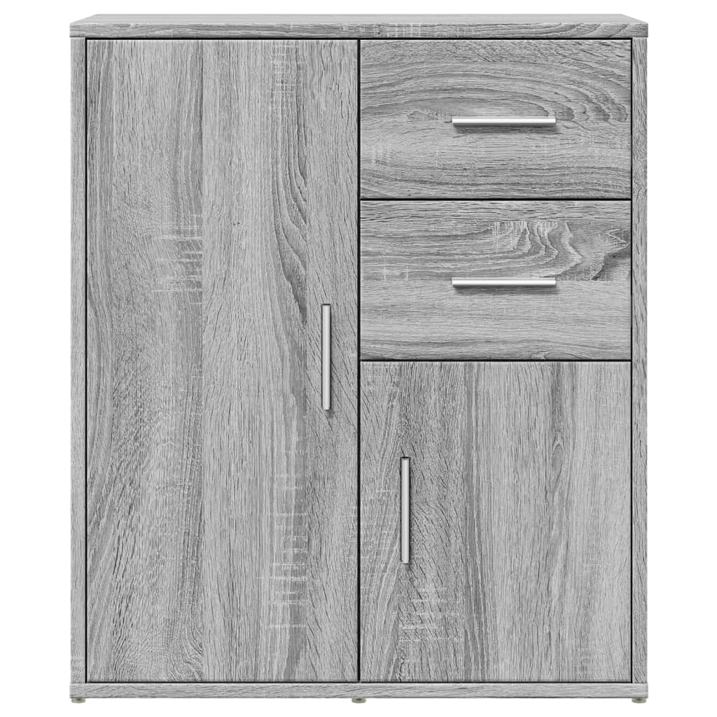 Sideboards 2 Stk. Grau Sonoma-Eiche 60x31x70 cm Holzwerkstoff