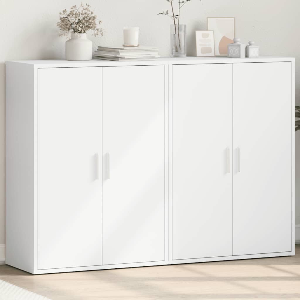 Sideboards 2 Stk. Weiß 60x31x84 cm Holzwerkstoff