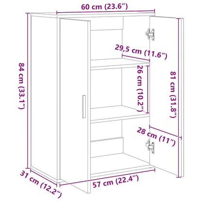 Sideboards 2 Stk. Betongrau 60x31x84 cm Holzwerkstoff