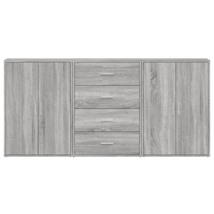 Sideboards 3 Stk. Grau Sonoma 60x31x84 cm Holzwerkstoff