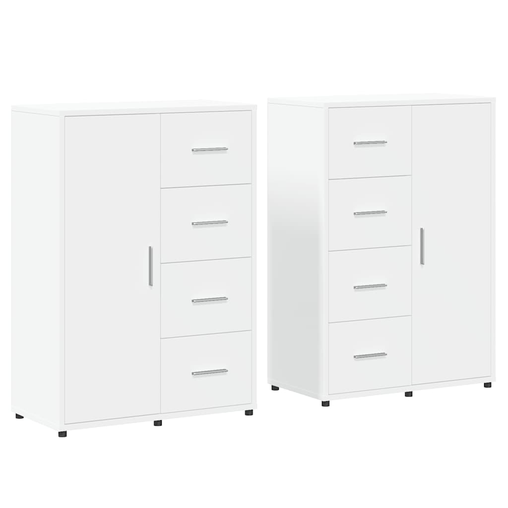 Sideboards 2 Stk. Weiß 60x31x84 cm Holzwerkstoff