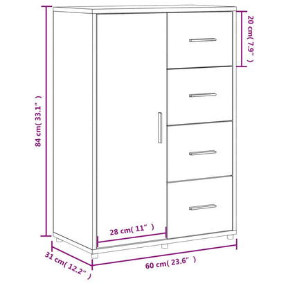 Sideboards 2 Stk. Betongrau 60x31x84 cm Holzwerkstoff