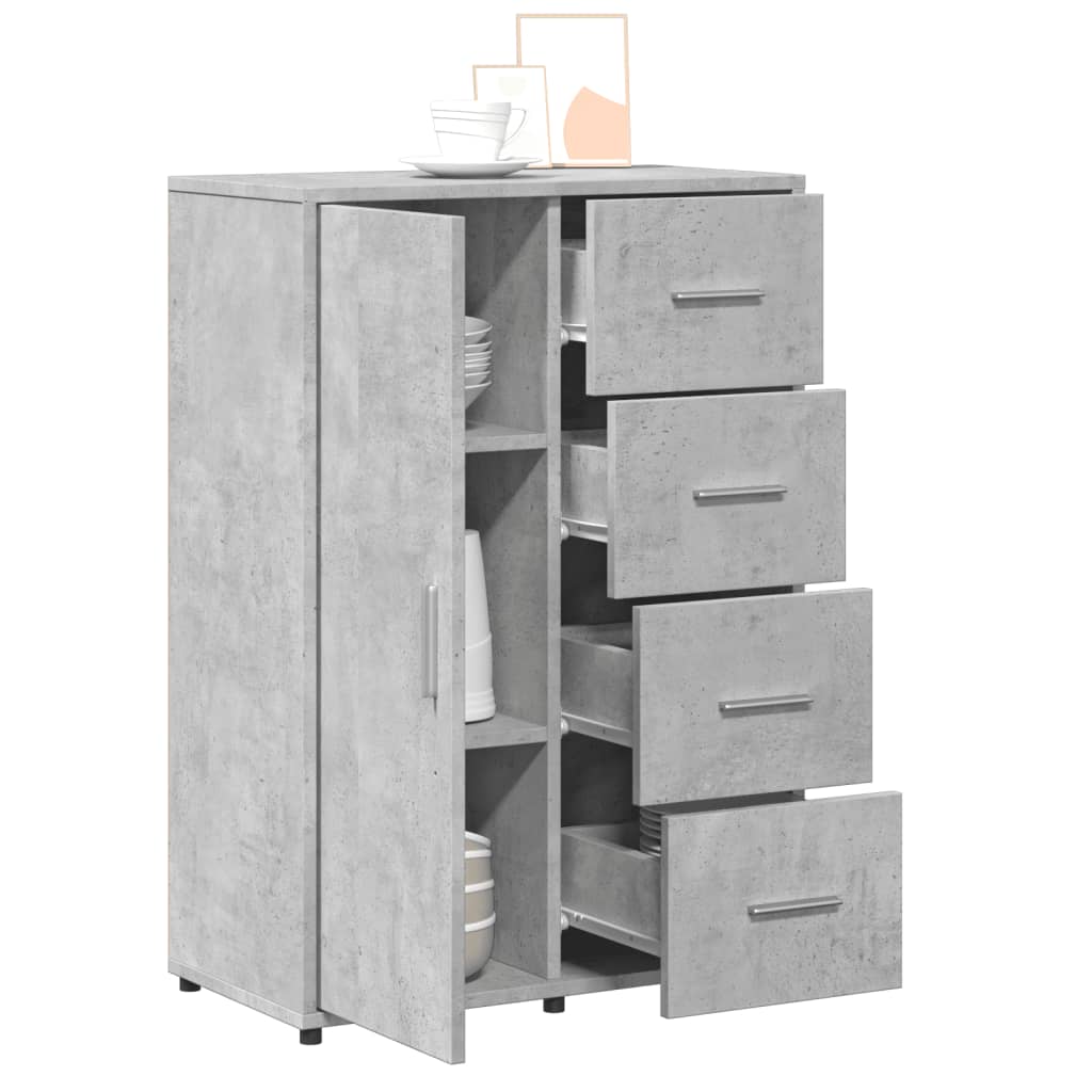 Sideboards 2 Stk. Betongrau 60x31x84 cm Holzwerkstoff