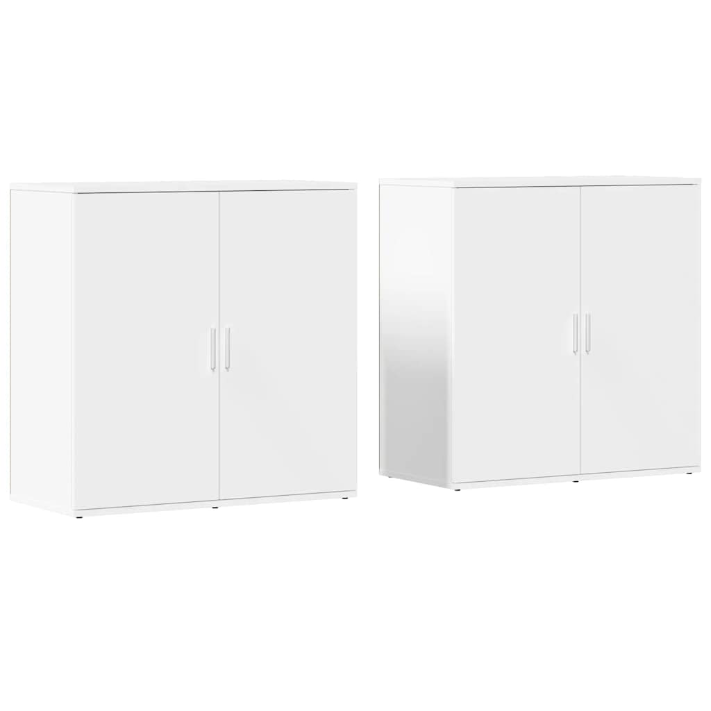 Sideboards 2 Stk. Weiß 79x38x80 cm Holzwerkstoff