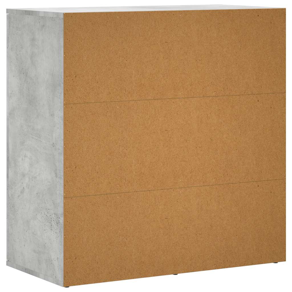 Sideboards 2 Stk. Betongrau 79x38x80 cm Holzwerkstoff