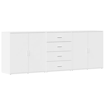 Sideboards 3 Stk. Weiß Holzwerkstoff