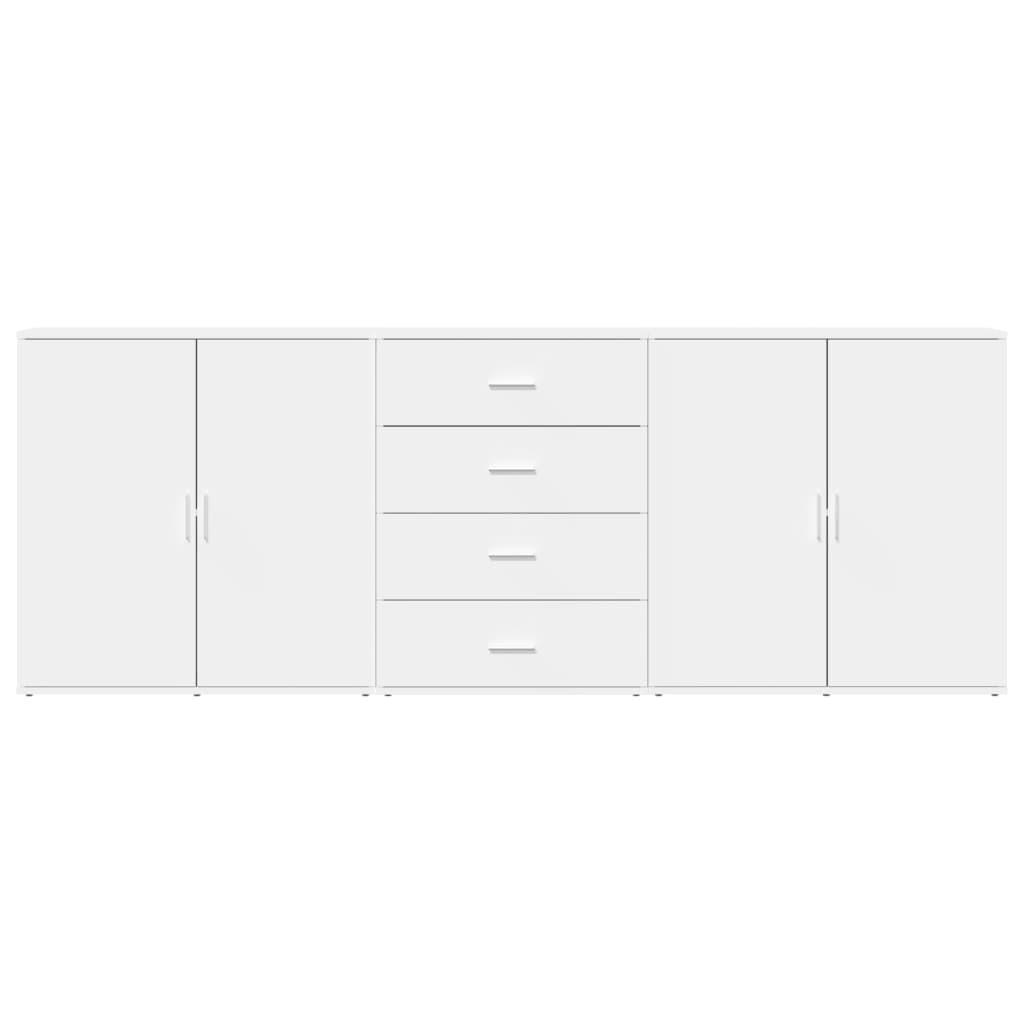 Sideboards 3 Stk. Weiß Holzwerkstoff