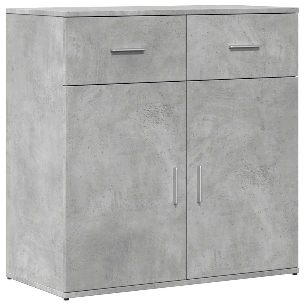 Sideboards 2 Stk. Betongrau 79x38x80 cm Holzwerkstoff