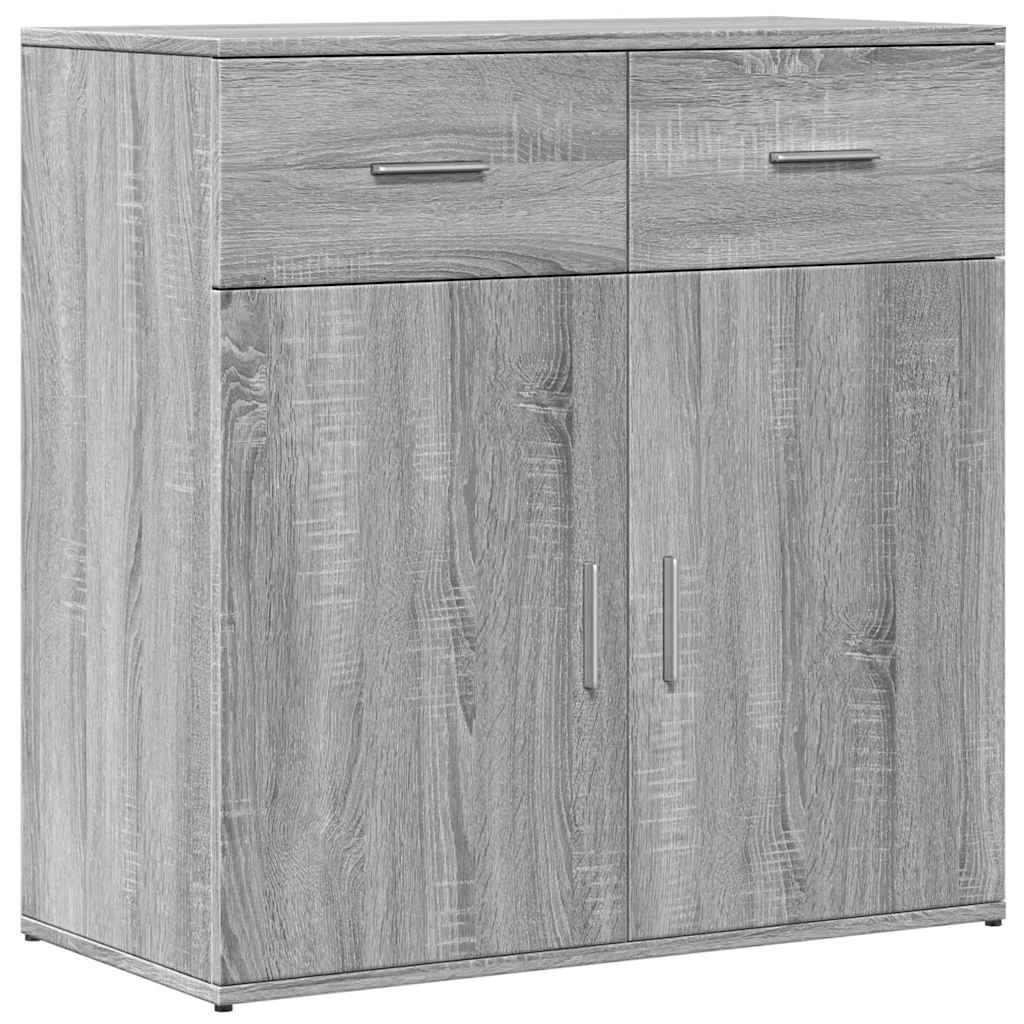 Sideboards 2 Stk. Grau Sonoma 79x38x80 cm Holzwerkstoff