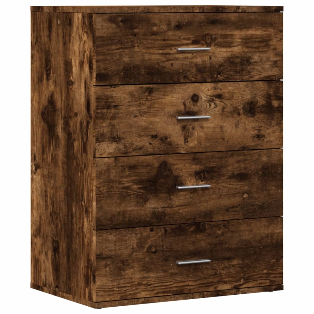 Sideboards 2 Stk. Räuchereiche 60x39x80 cm Holzwerkstoff