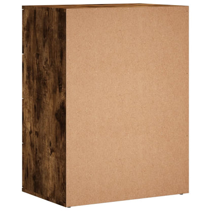 Sideboards 2 Stk. Räuchereiche 60x39x80 cm Holzwerkstoff