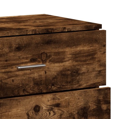 Sideboards 2 Stk. Räuchereiche 60x39x80 cm Holzwerkstoff