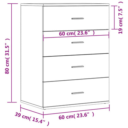 Sideboards 2 Stk. Räuchereiche 60x39x80 cm Holzwerkstoff