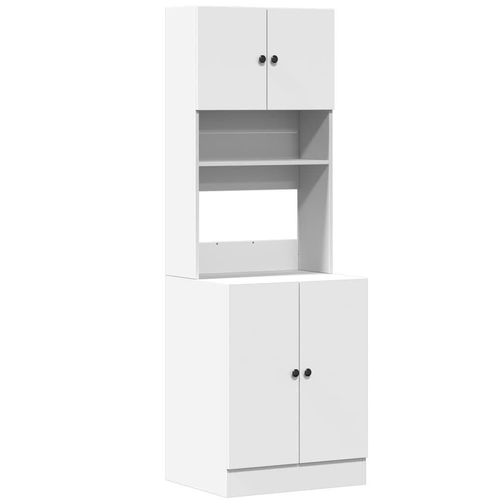 Küchenschrank Weiß 60x50x180 cm Holzwerkstoff