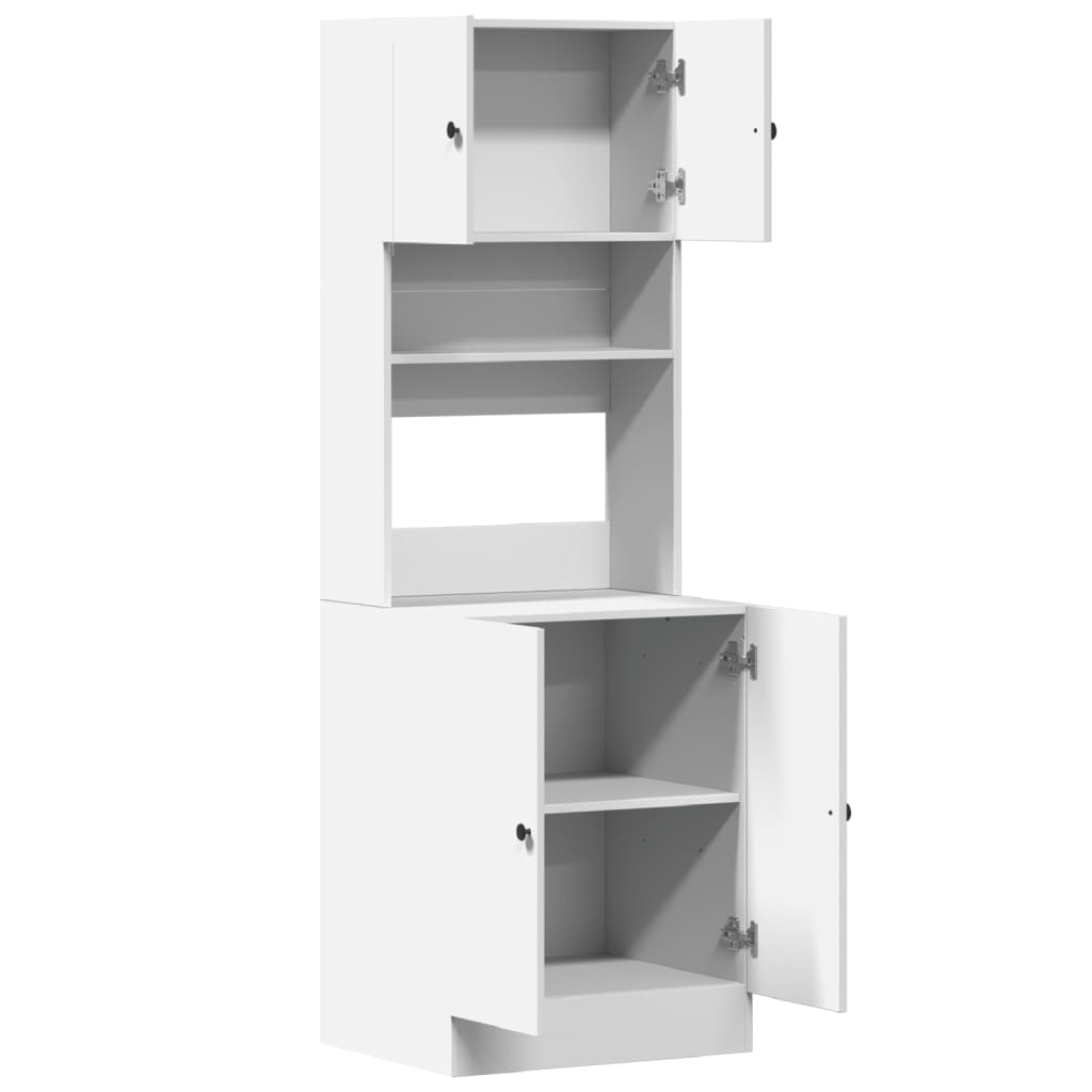 Küchenschrank Weiß 60x50x180 cm Holzwerkstoff