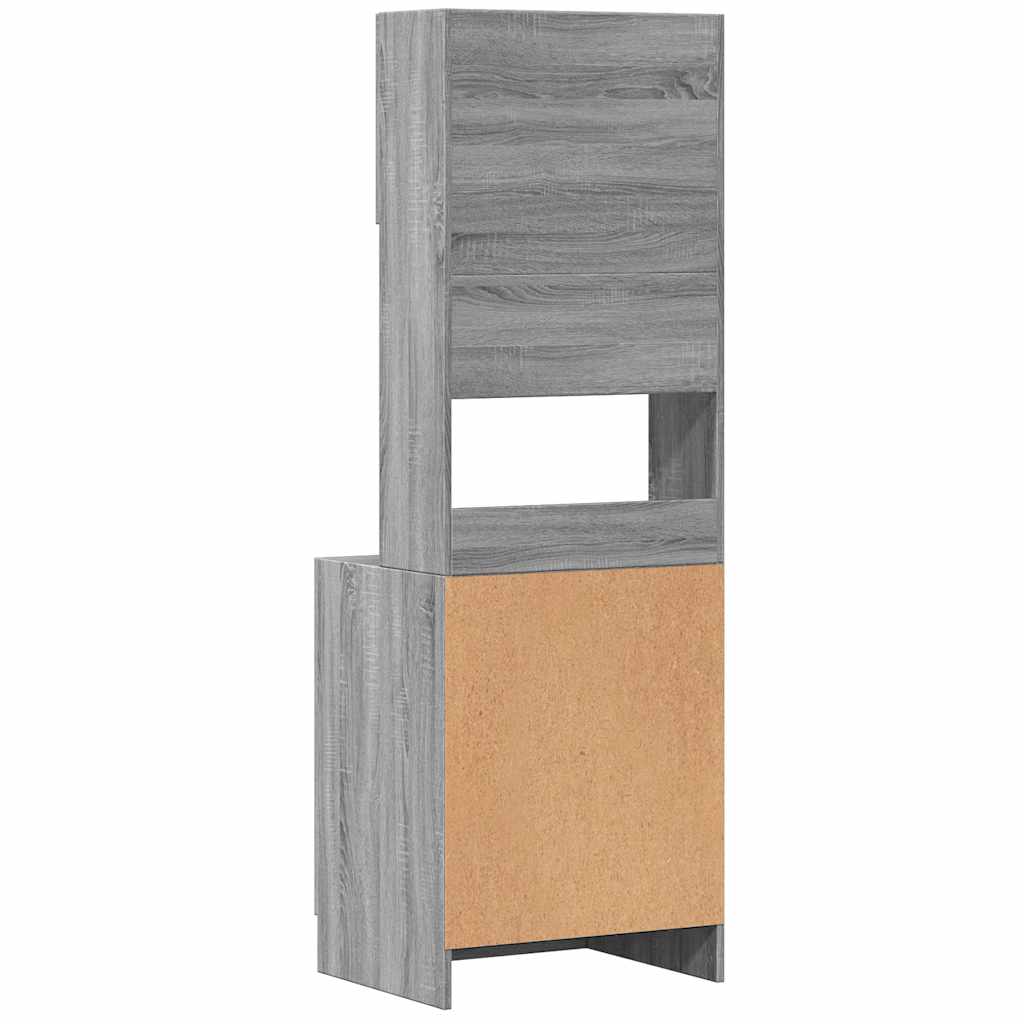 Küchenschrank Grau Sonoma 60x50x180 cm Holzwerkstoff